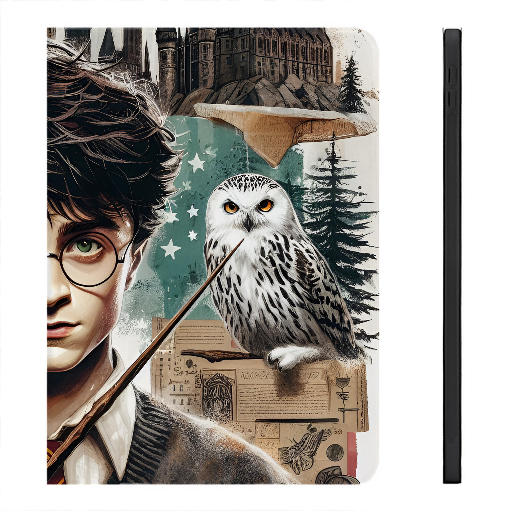（画像用） Harry Potter ハリー・ポッターシリーズ IPadケース ペンホルダー付き ブックスタイルデザイン